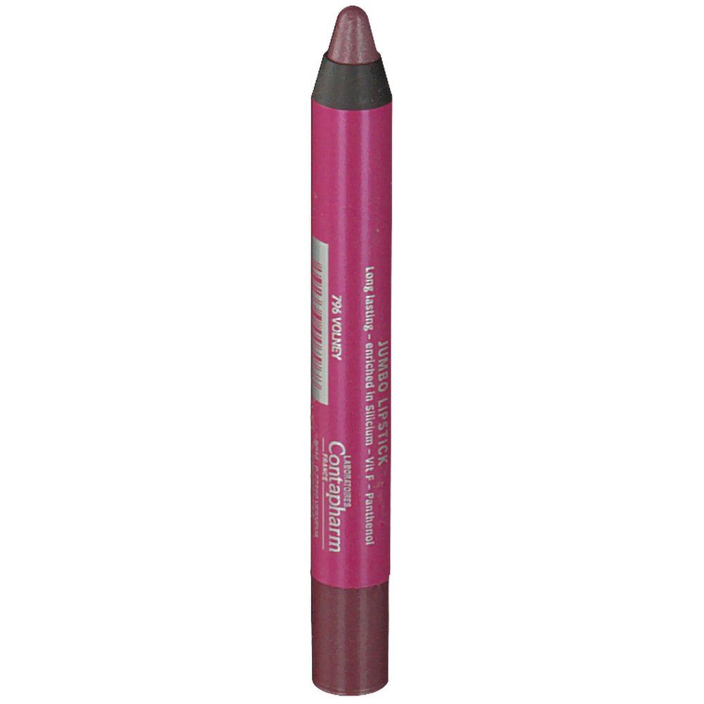 Rouge à lèvres en forme de crayon. Teinte: 796 Volney. Inscription: Jumbo Lipstick, Long lasting, Contapharm.