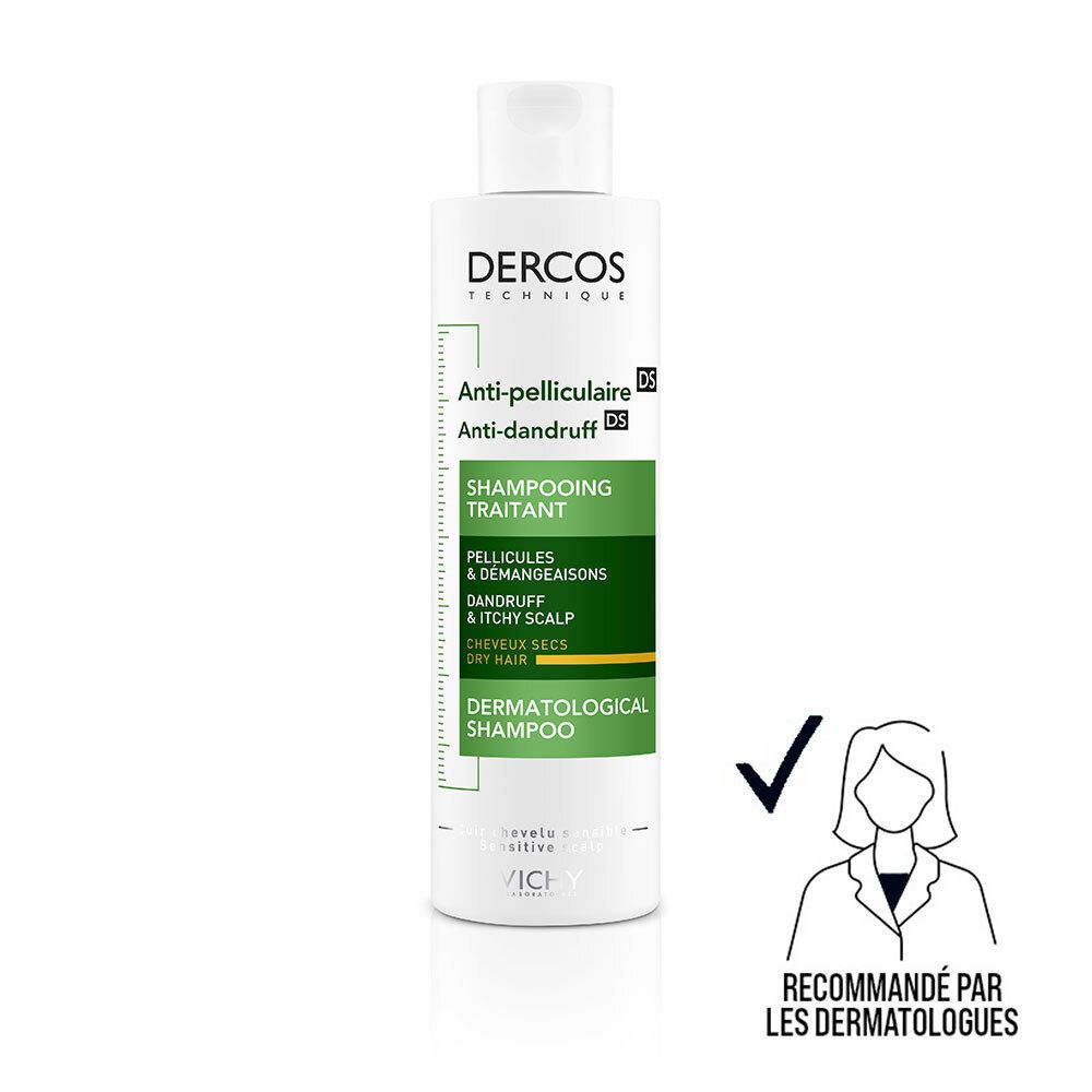 Vichy Dercos Technique Anti-Roos DS Shampoo | Droog Haar Seleniumdisulfide en Salicylzuur 200