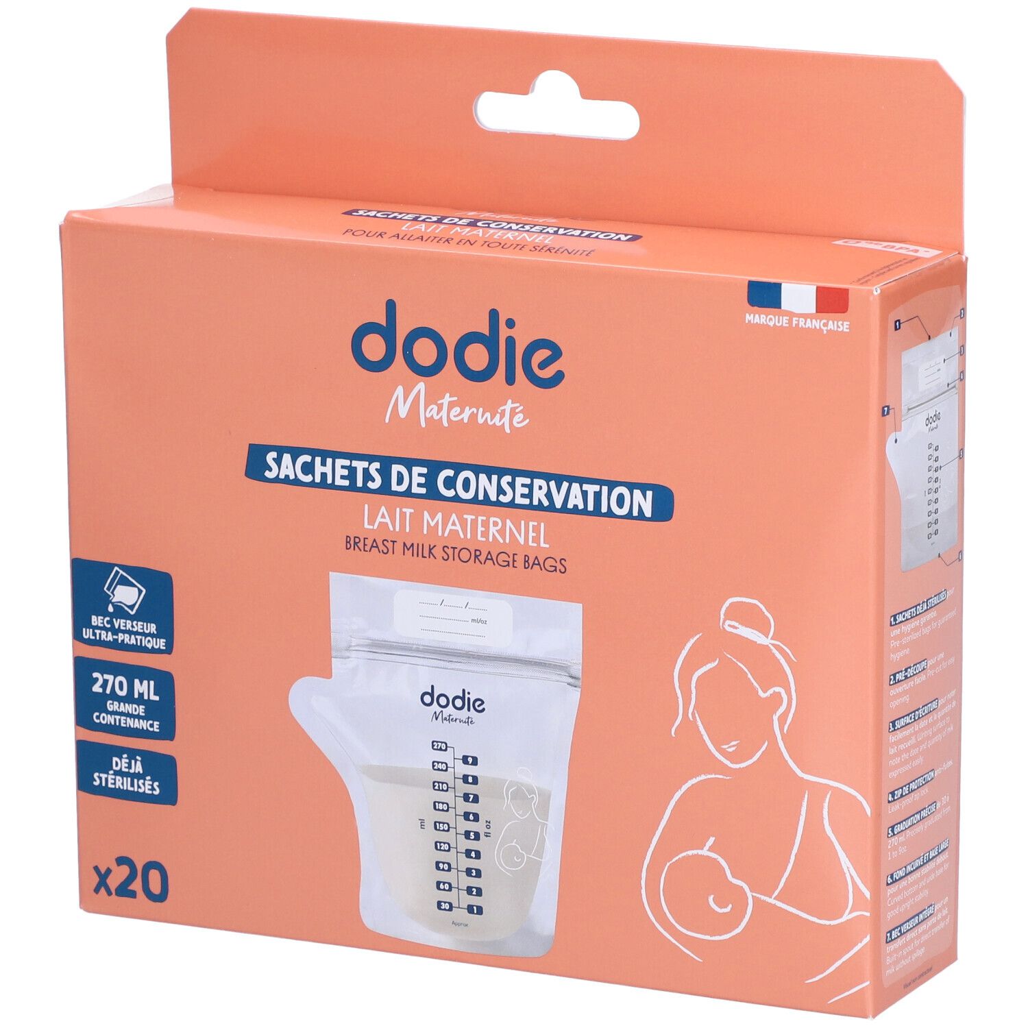 Dodie Bewaarzakjes Moedermelk 20 St Beutel