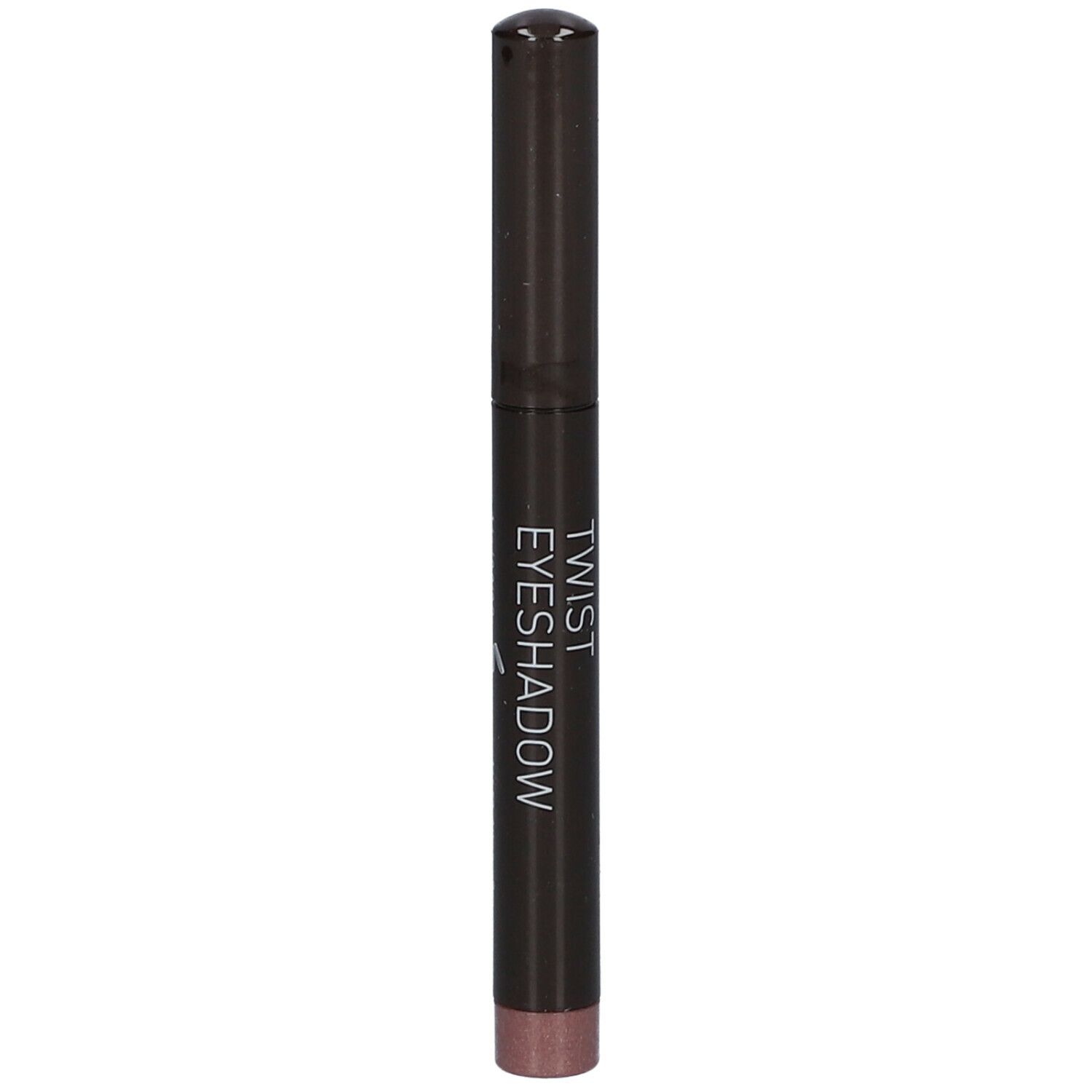 Crayon fard à paupières Twist marron foncé. Inscription: Twist Eyeshadow.
