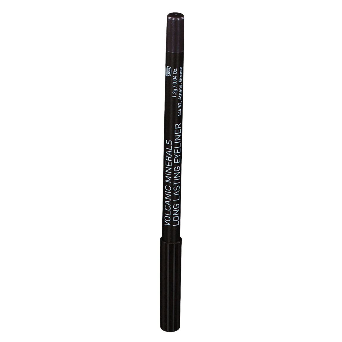 Crayon eyeliner noir avec l'inscription 'Volcanic Minerals Long Lasting Eyeliner'.