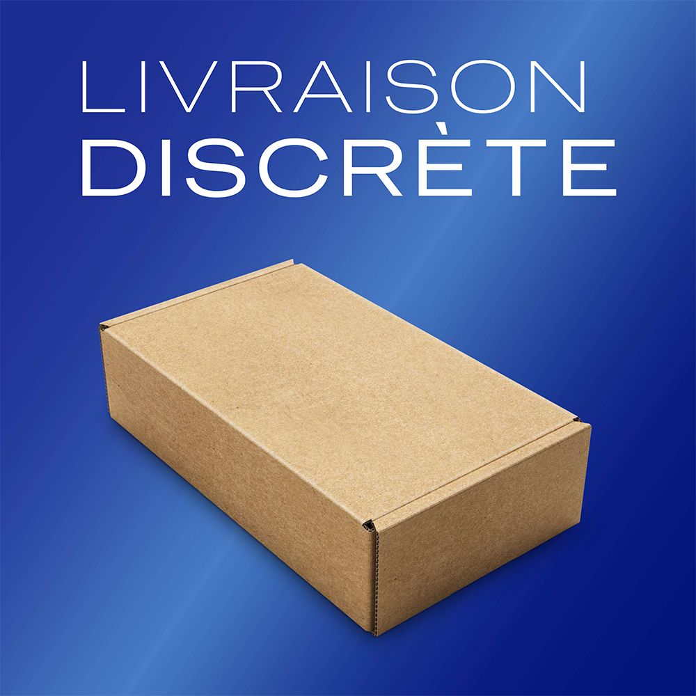 Bruine doos met opschrift: Discrete levering.