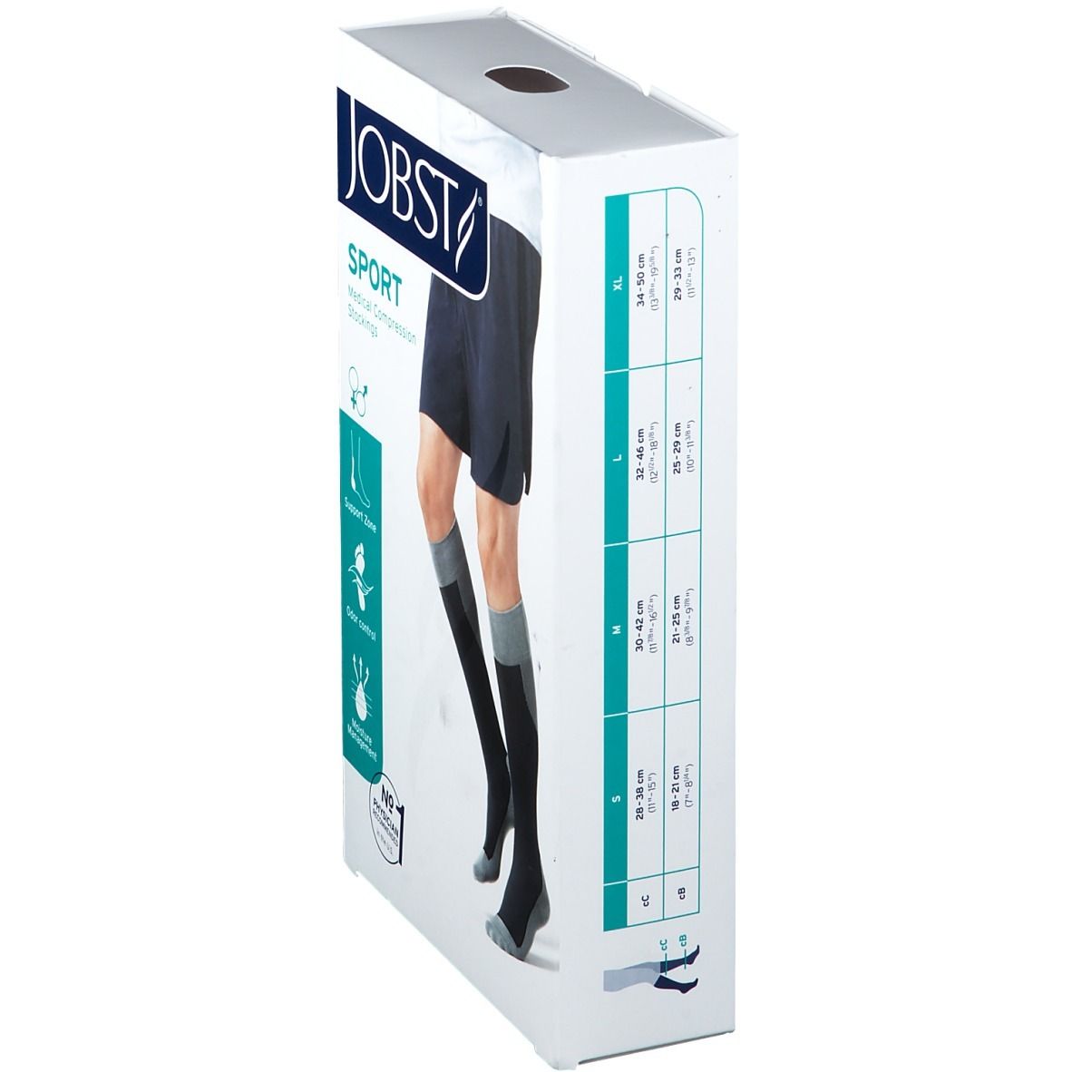 Jobst Sport 15-20 Ad Grey M 1 St