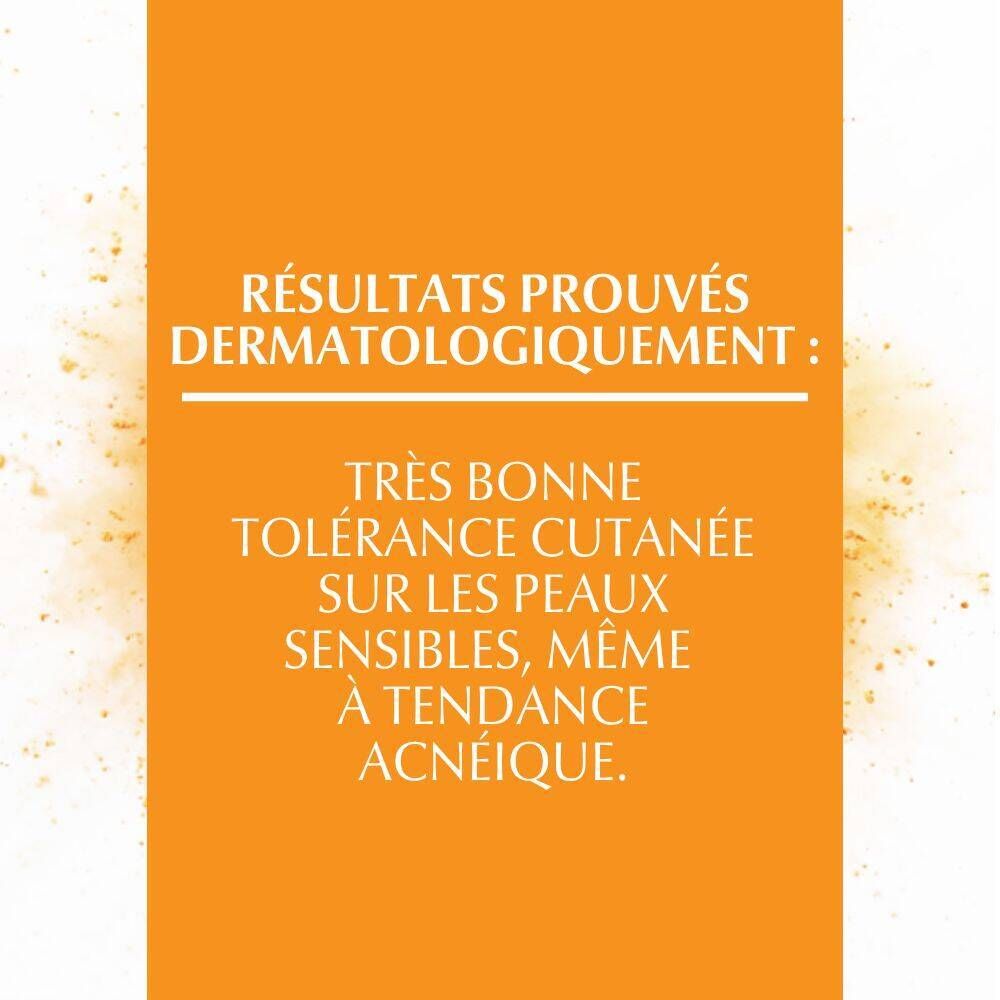 Texte: Résultats prouvés: Très bonne tolérance cutanée sur peaux sensibles, à tendance acnéique.