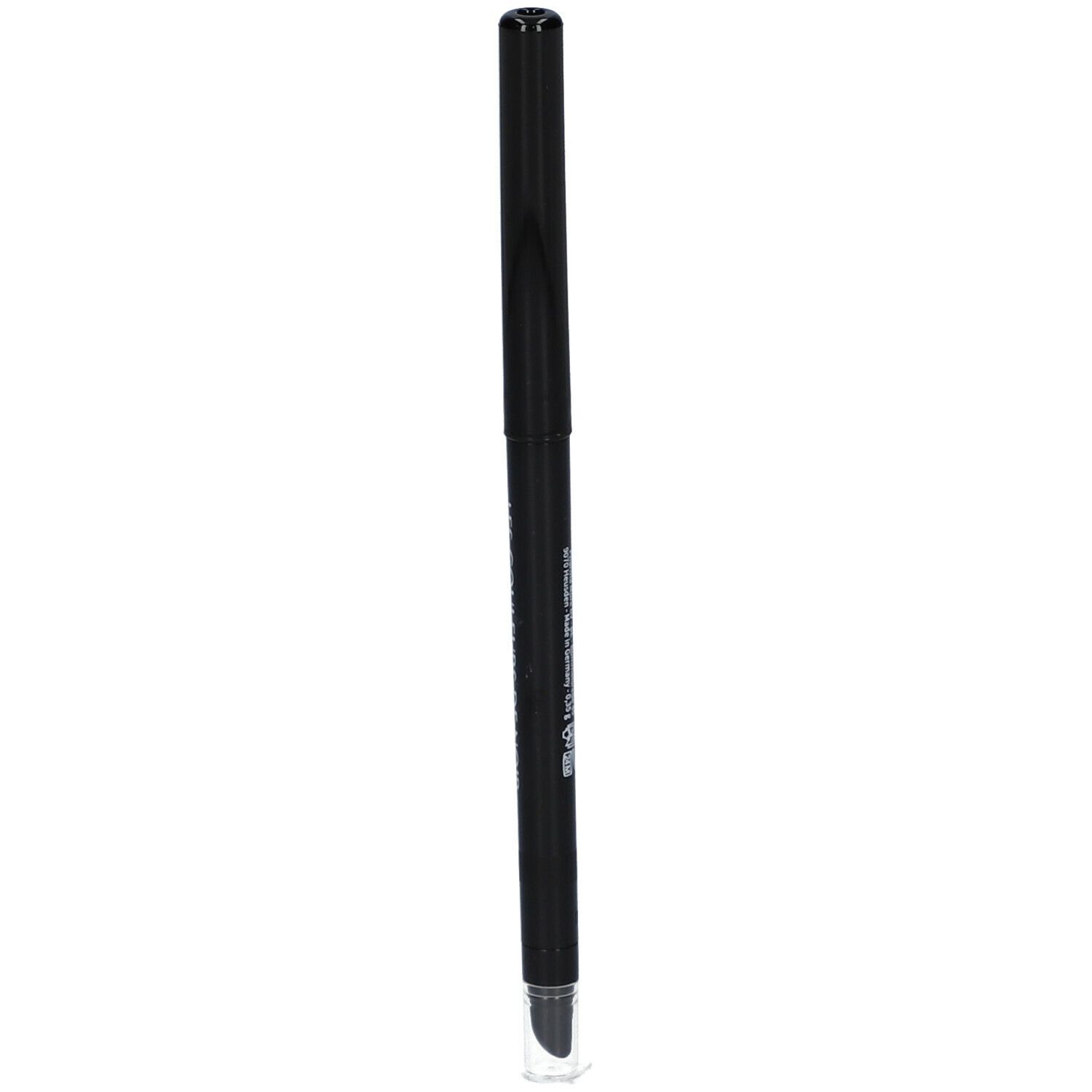 Crayon eyeliner noir. Le crayon porte l'inscription blanche « LES COULEURS DE NOIR ».