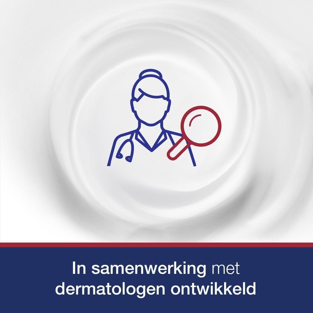 Symbool: arts met vergrootglas. Achtergrond: crème.