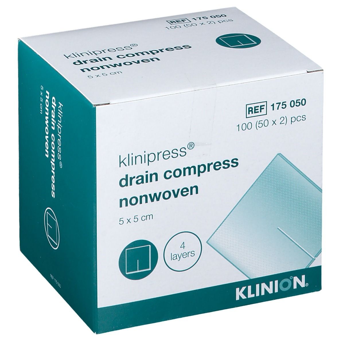 Klinion klinipress drain nw compress 5 x 5 cm