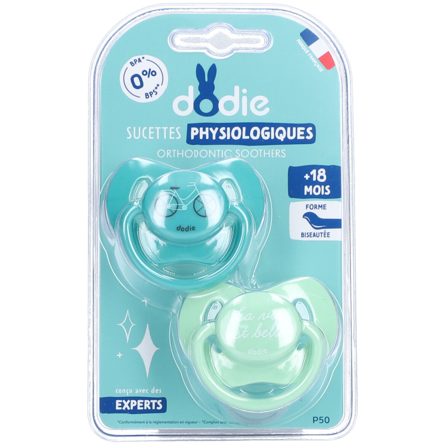 dodie® sucette anatomique silicone +18 mois (Couleur non sélectionnable)