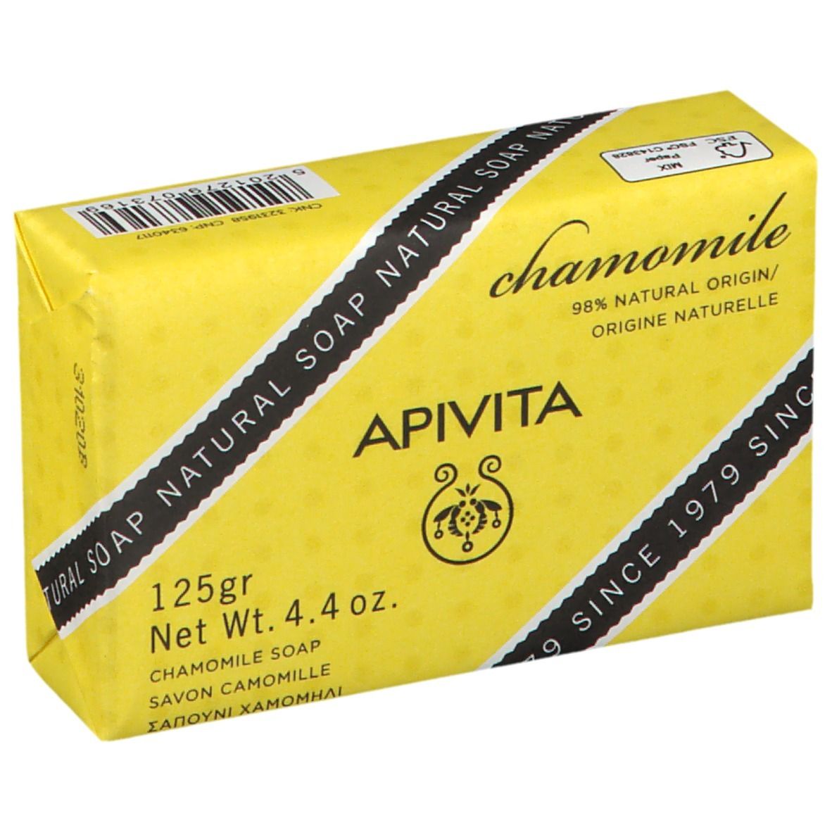 APIVITA Chamomile Soap, 125g. Natürliche Seife mit Kamille.