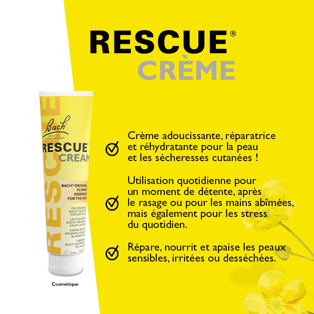 Gelbe Tube mit der Aufschrift "RESCUE CRÈME".