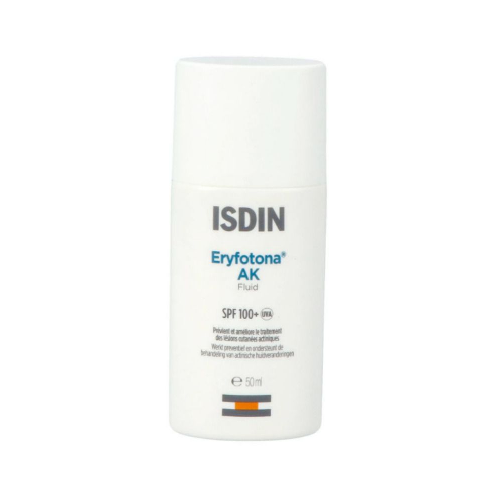 Witte fles ISDIN Eryfotona AK Fluid SPF100.