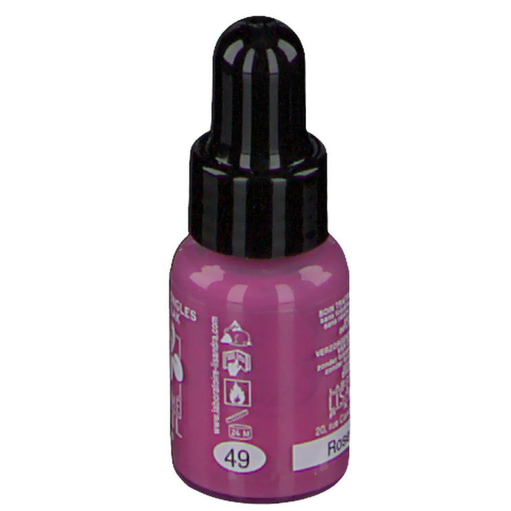 Flacon de vernis à ongles Persisch Pink. Bouchon noir. Inscription: 49, Rose Persan. Avertissements. Marque: Cosmé Nail.