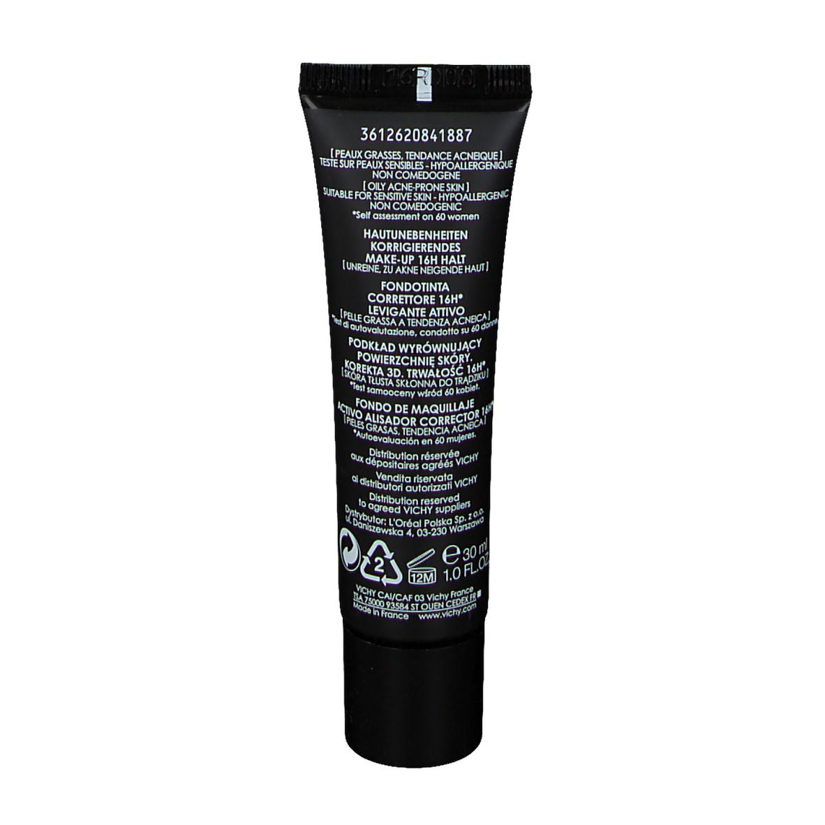 Dos du tube Vichy Dermablend 3D Correction Nr. 55 Bronze. Informations produit et ingrédients.