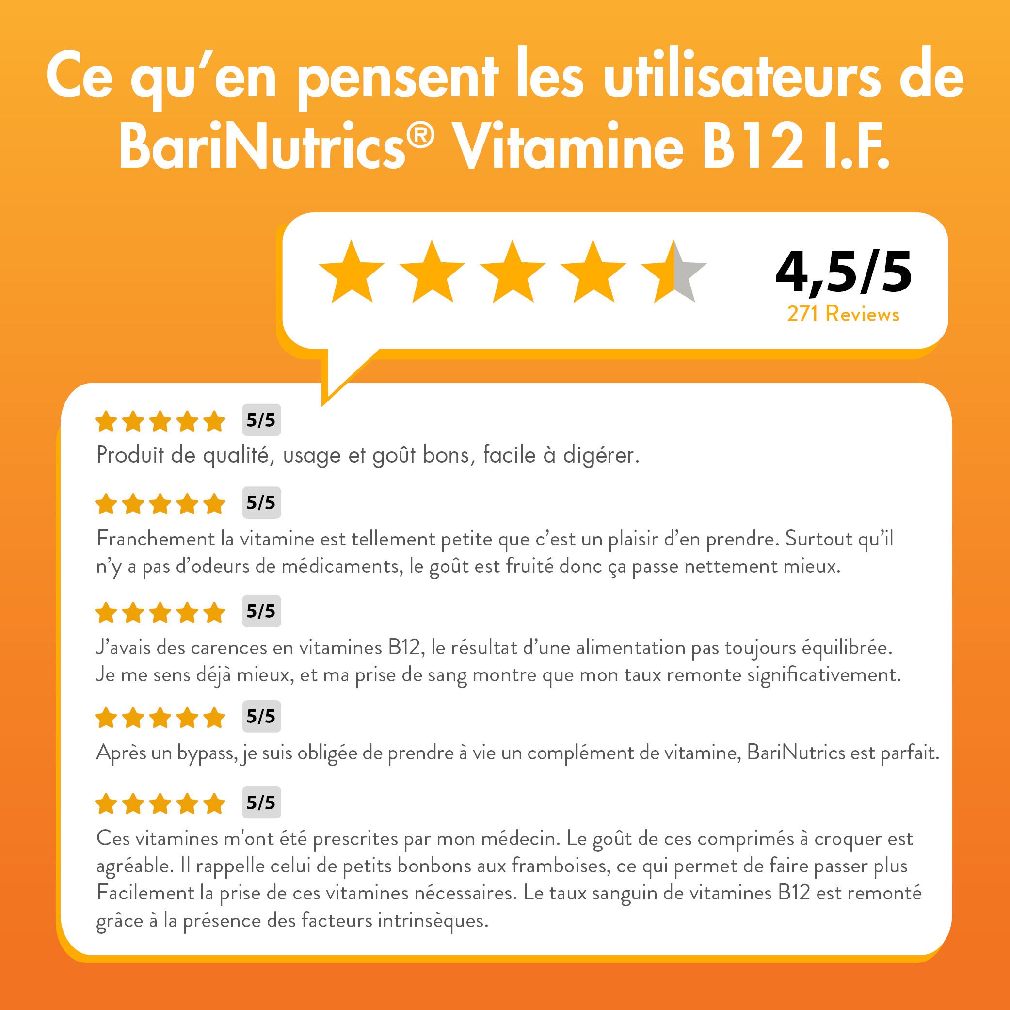 Avis des utilisateurs. Évaluation par étoiles: 4,5/5. Citations d'utilisateurs sur la qualité, le goût et l'efficacité.