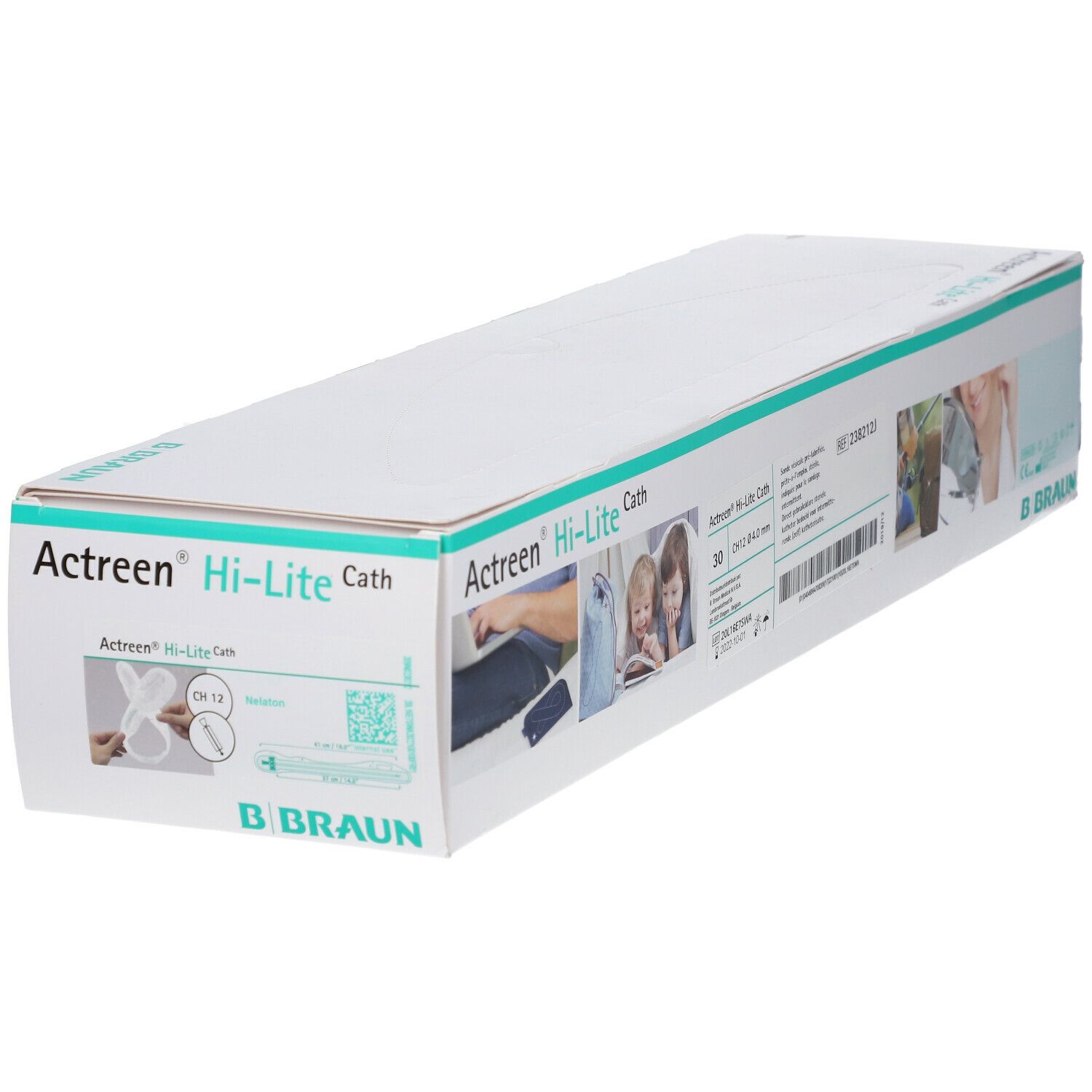 Verpakking Actreen Hi-Lite Cath. B. Braun logo. Opschriften: Actreen Hi-Lite Cath, 30, CH12, REF 2382122.