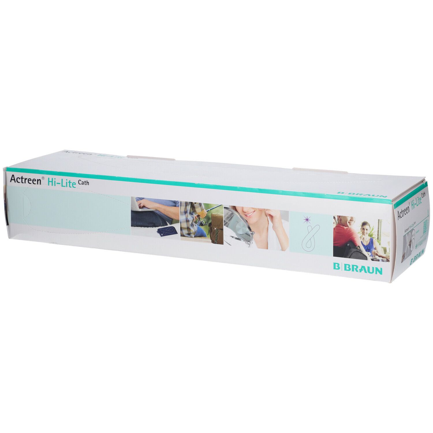 Verpakking Actreen Hi-Lite Cath. B. Braun logo. Opschriften: Actreen Hi-Lite Cath, 30, CH12, REF 2382122.