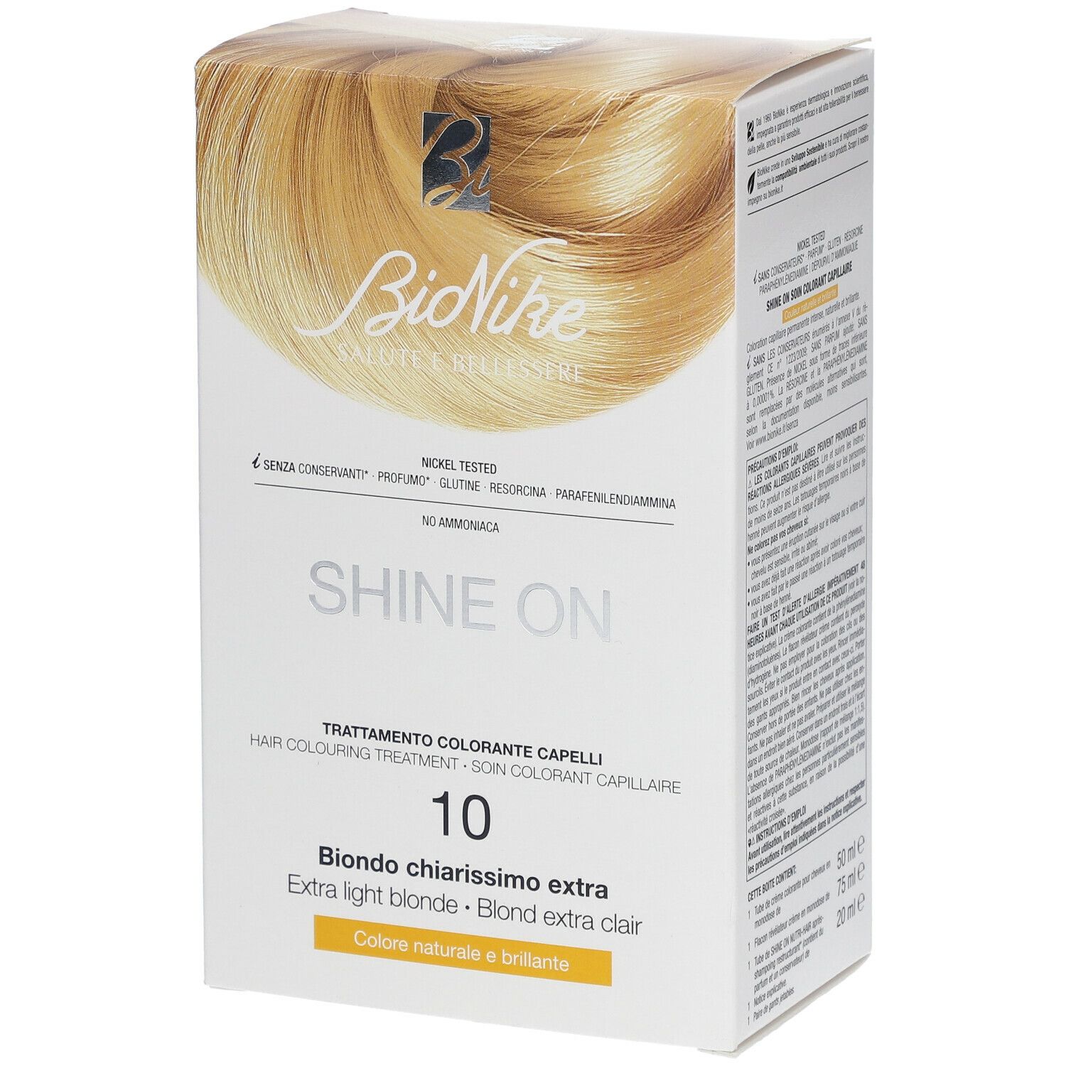 BioNike Shine ON Soin colorant capillaire 10 Blond Extra Clair
