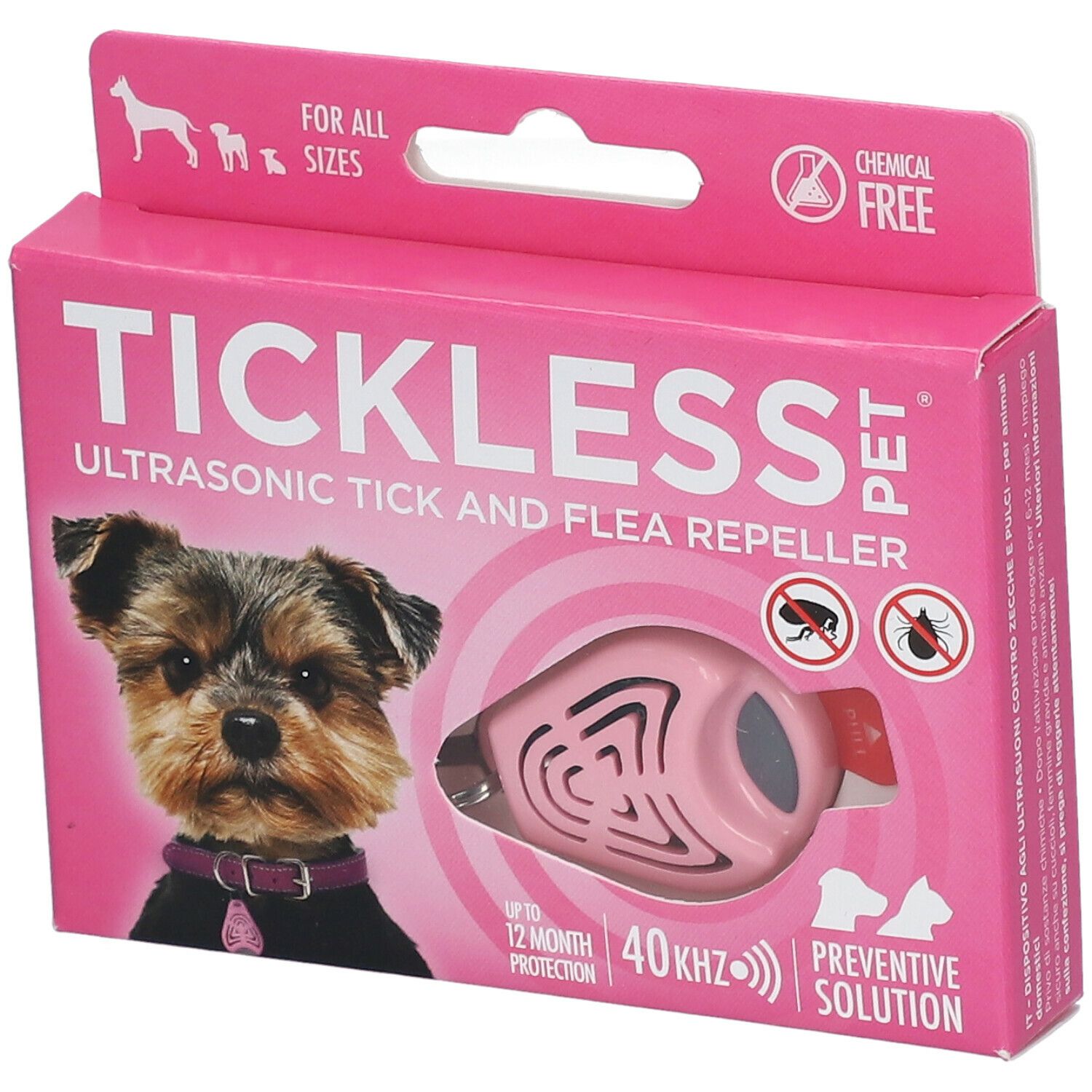 Tickless Expulseur Ultrasonique Tique/Puce Rose