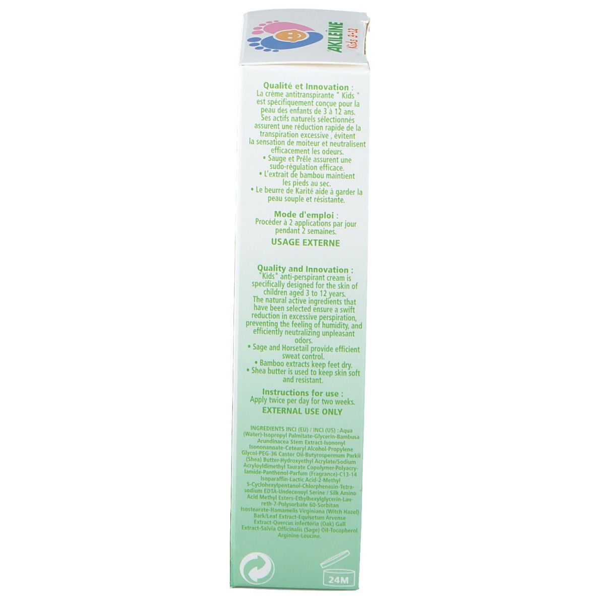 ®Akileïne ANTI-TRANSPIRANT CREME Kids 3-12 Jahre