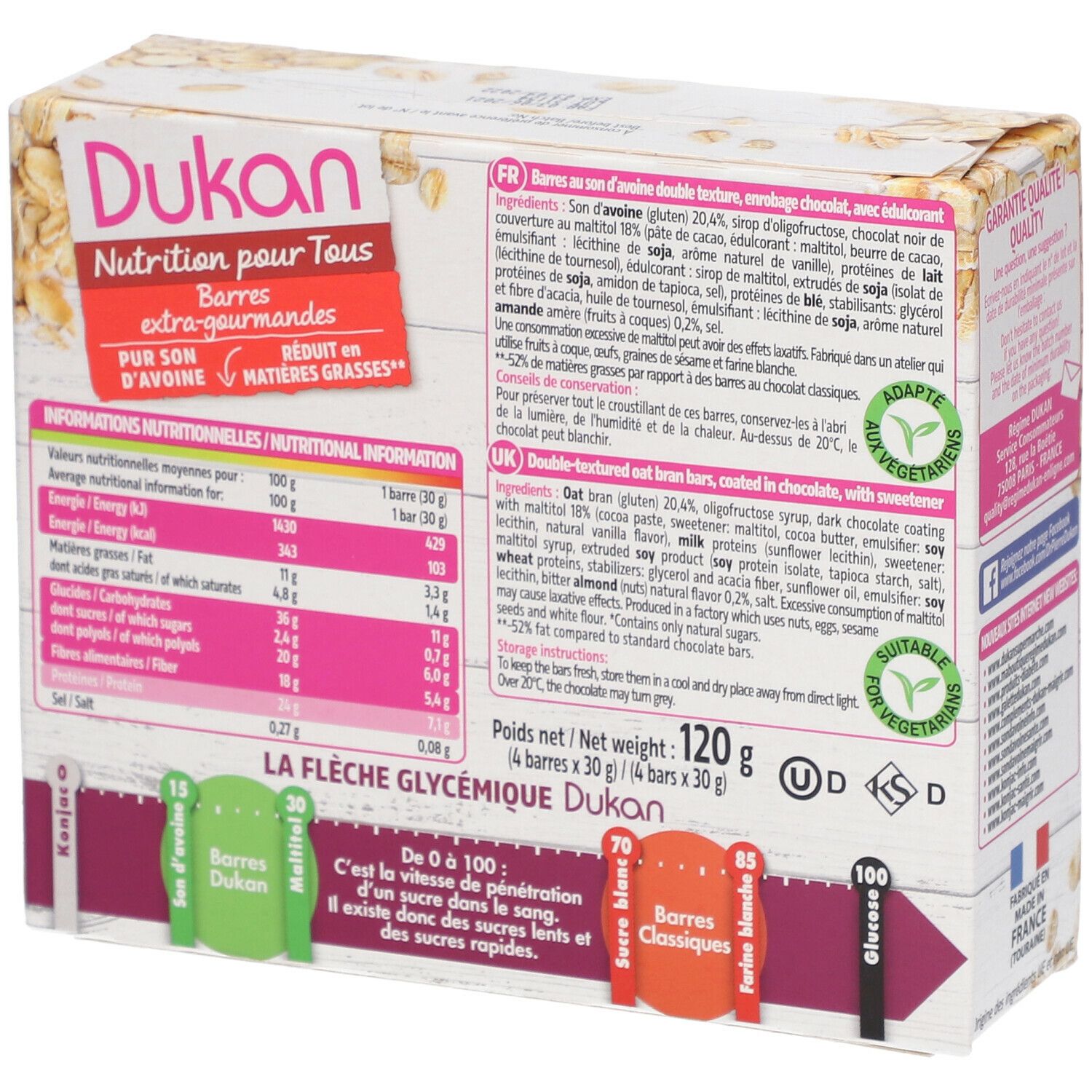 Dukan® Haferkleie Riegel im Schokomantel Extra Gourmand
