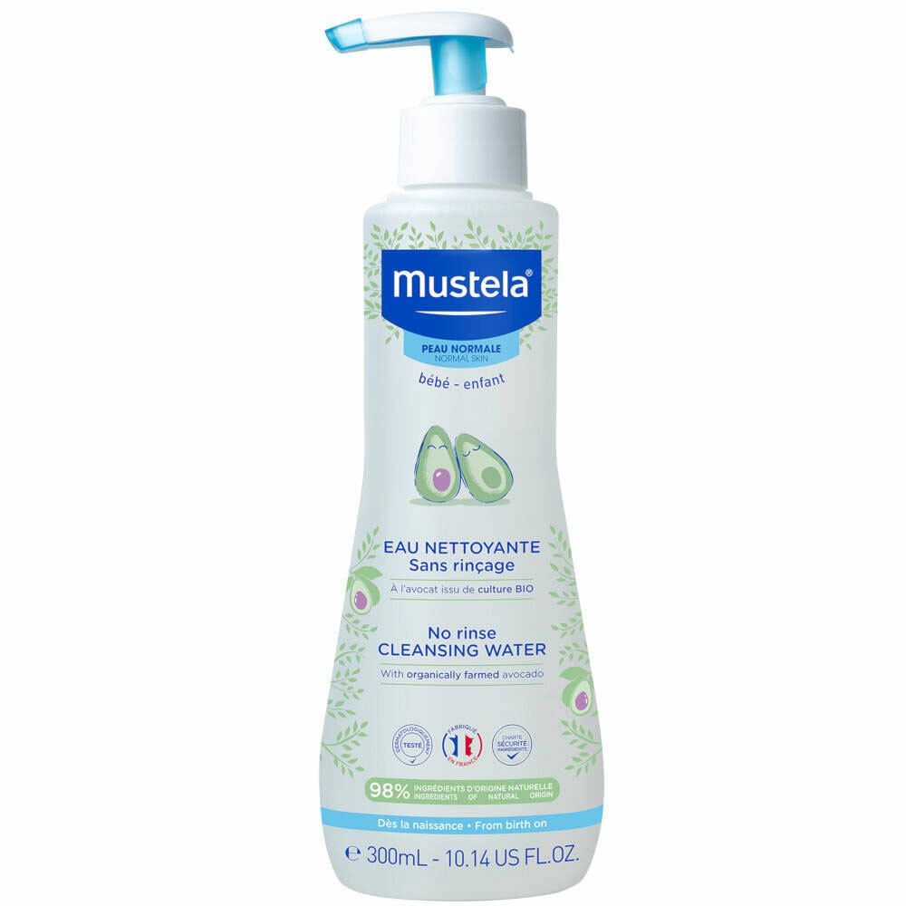mustela® bébé Reinigungswasser ohne Abwaschen für normale Haut