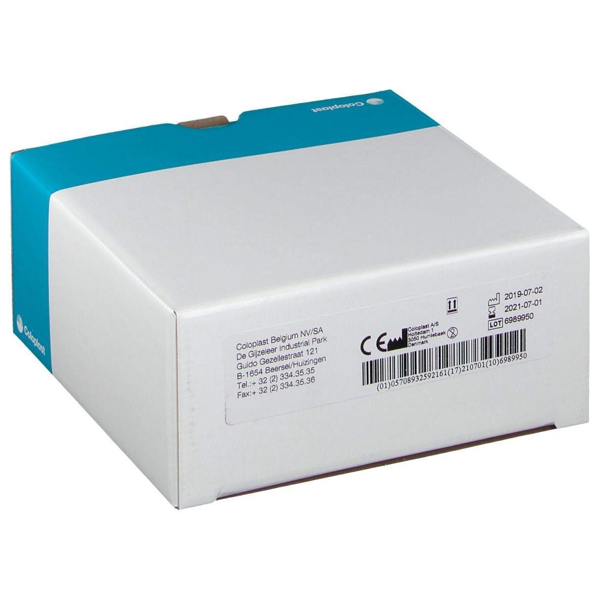 Verpakking van Sensura Mio light Click. Witte doos met blauwe strook, productinfo en logo.