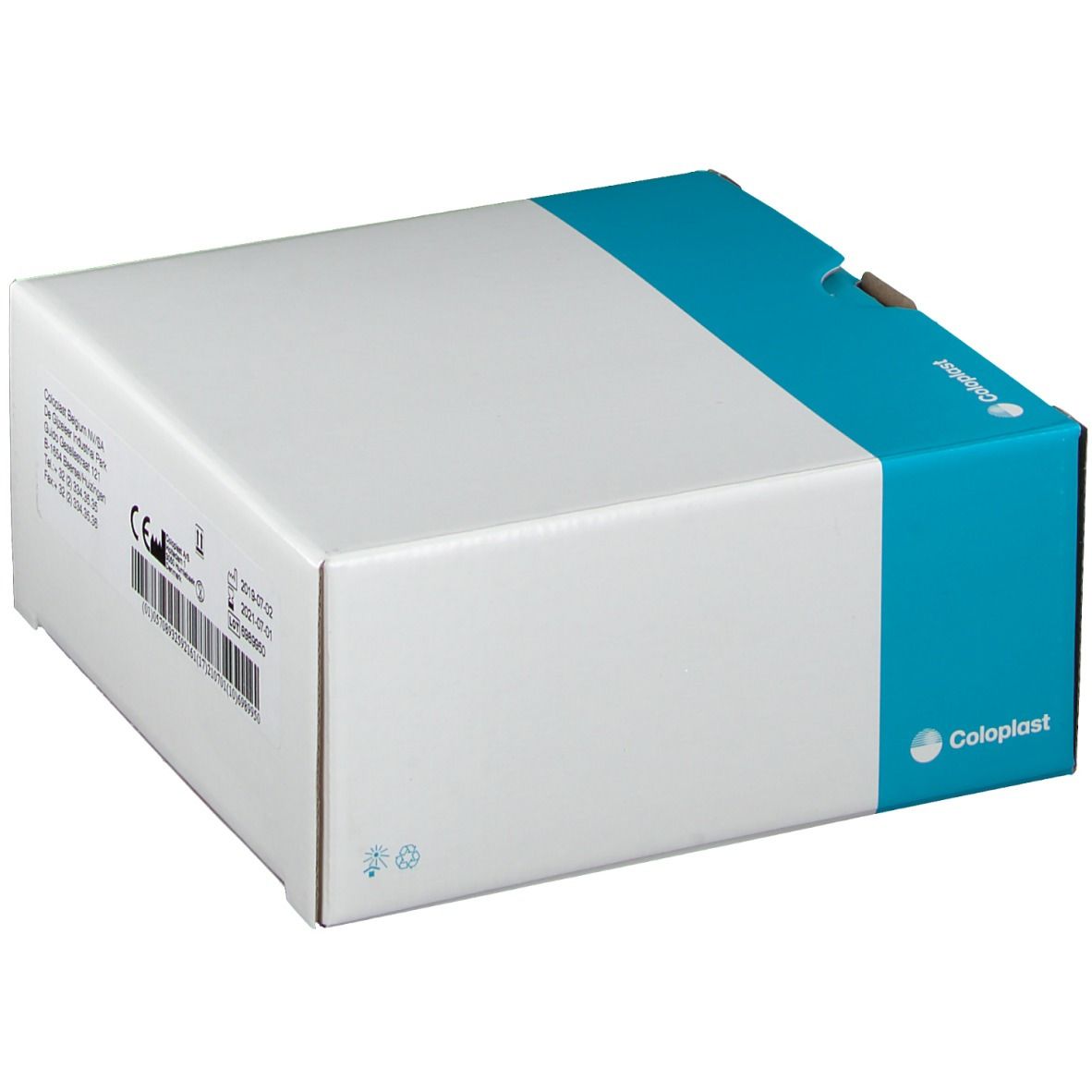 Verpakking van Sensura Mio light Click. Witte doos met blauwe strook, productinfo en logo.