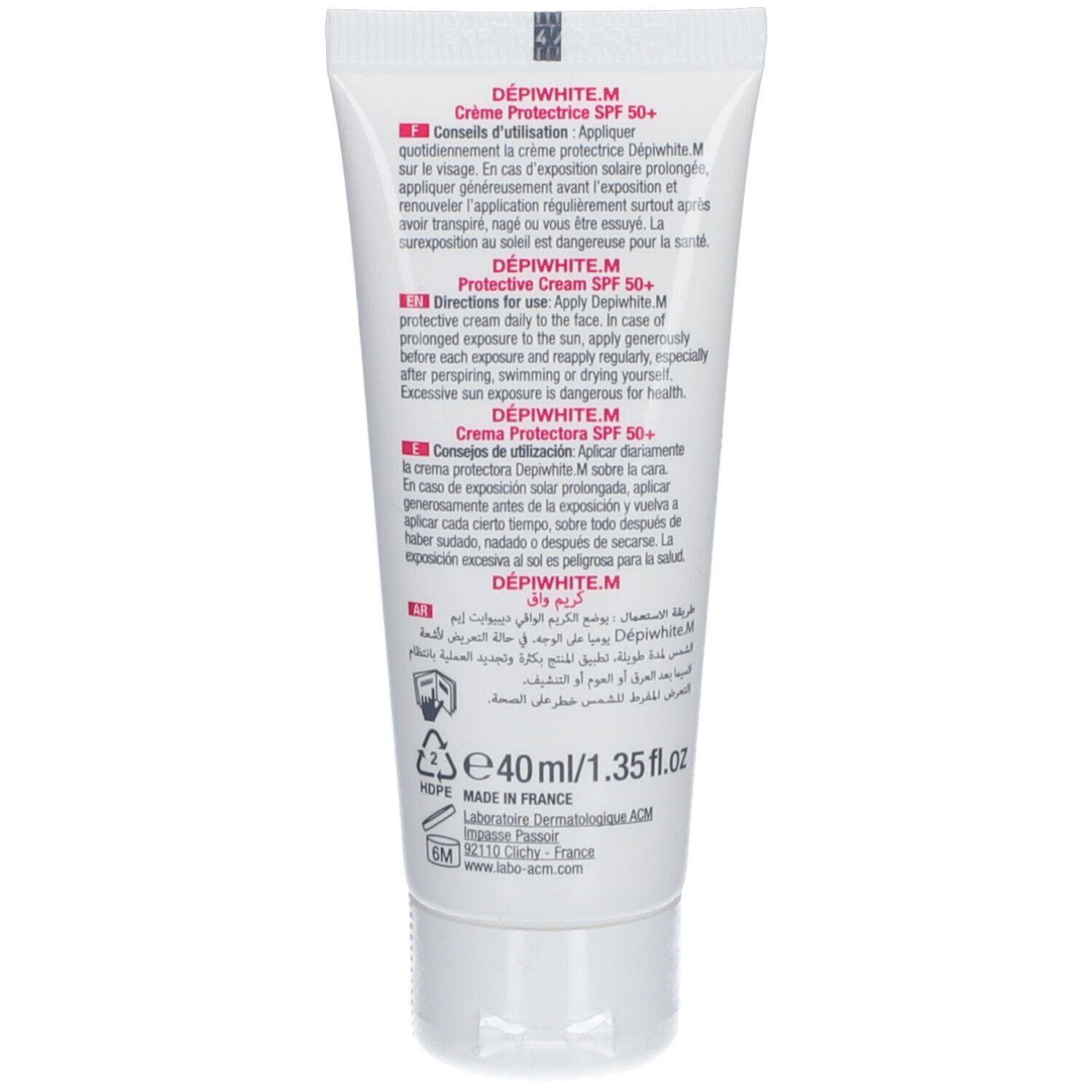 Da c piwhite m Schutz-Creme Spf 50 Schutz-Creme