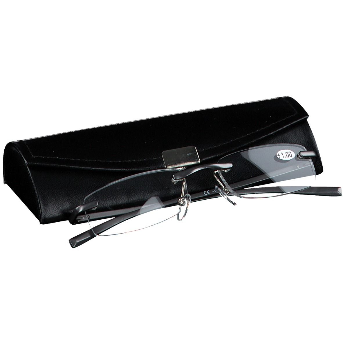 pharmaGLASSES® Lunettes de lecture Rimless Gun +1