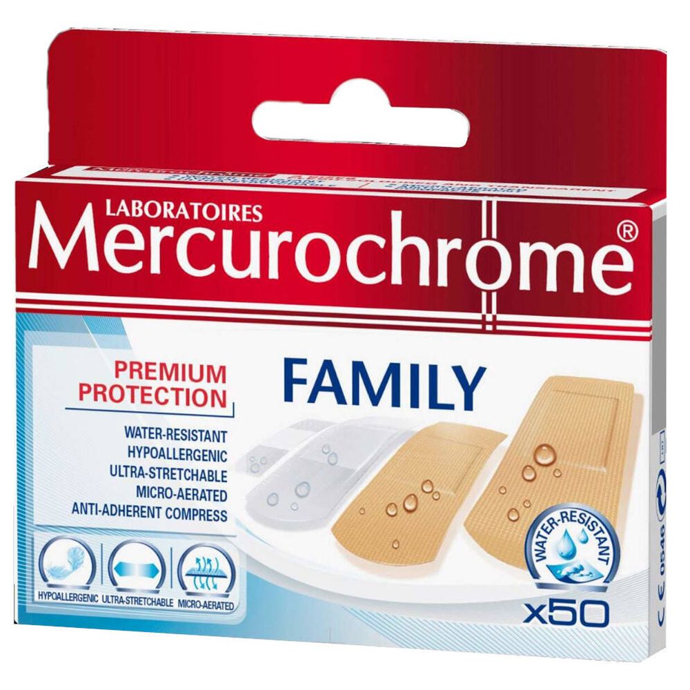 Mercurochrome® Pansements Family Premium Protection