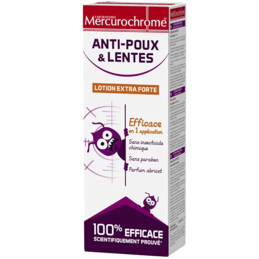 Mercurochrome® Lotion Extra Forte Anti-poux & Lentes