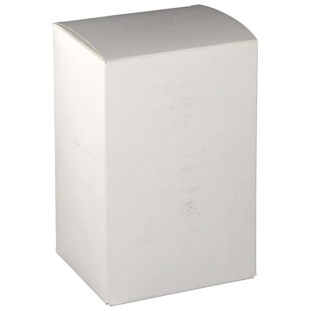 Boîte rectangulaire blanche avec couvercle arrondi. Aucune information produit visible.