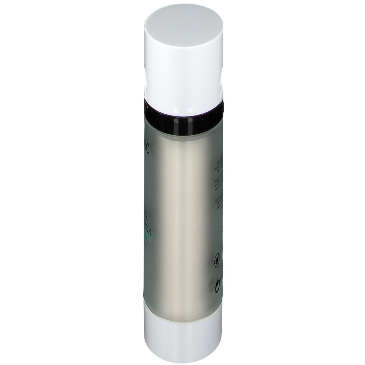 Sérum Duo GALENIC. Flacon cylindrique. Blanc, transparent, vert et blanc. Inscription: SCULPTEUR DE PERFECTION, Duo Sérum Tenseur.