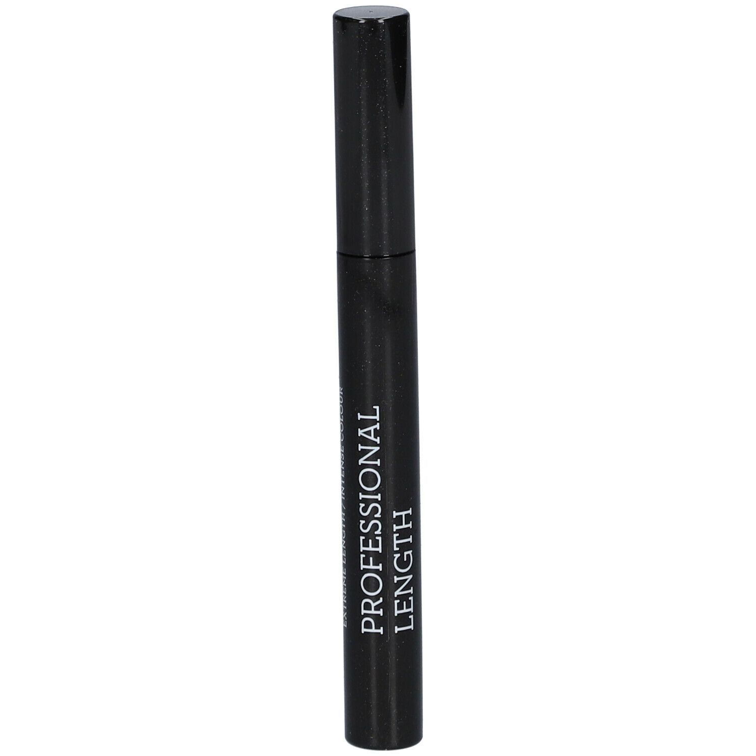 Zwarte mascara-tube met zwarte dop. Opschrift: PROFESSIONAL LENGTH.