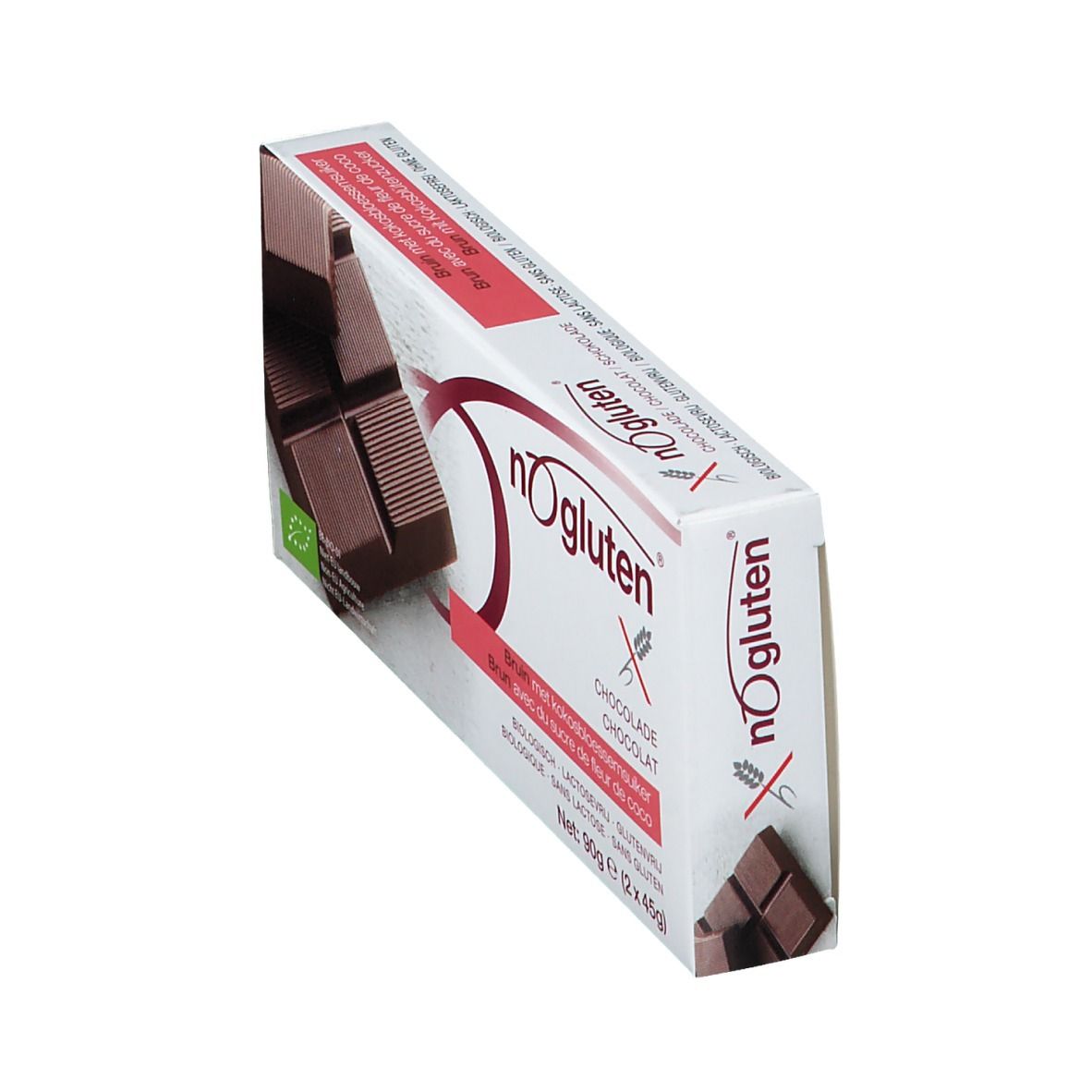 Nogluten Chocolade Reep Bruin Bio 90 g Schokolade