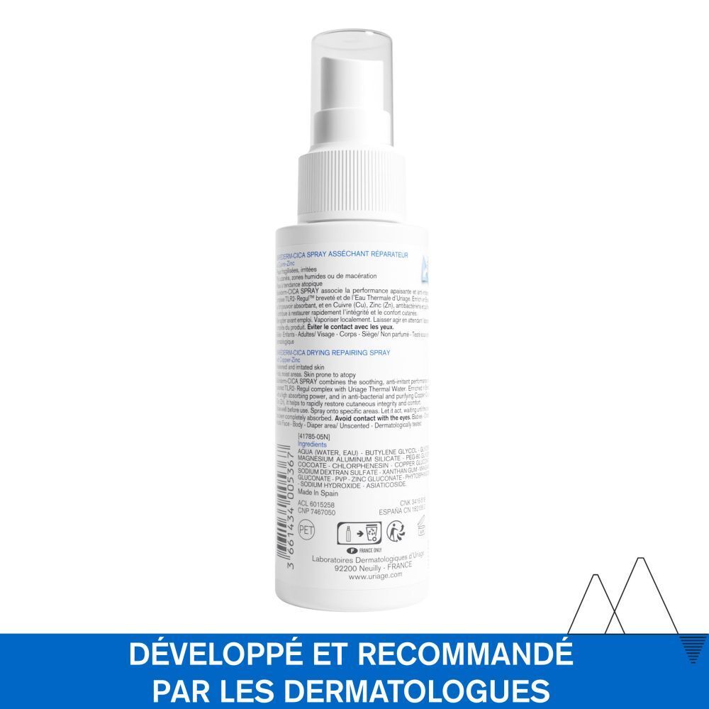 Graphique. Texte: Développé et recommandé par des dermatologues. Peaux irritées. Sans parfum. pH physiologique.