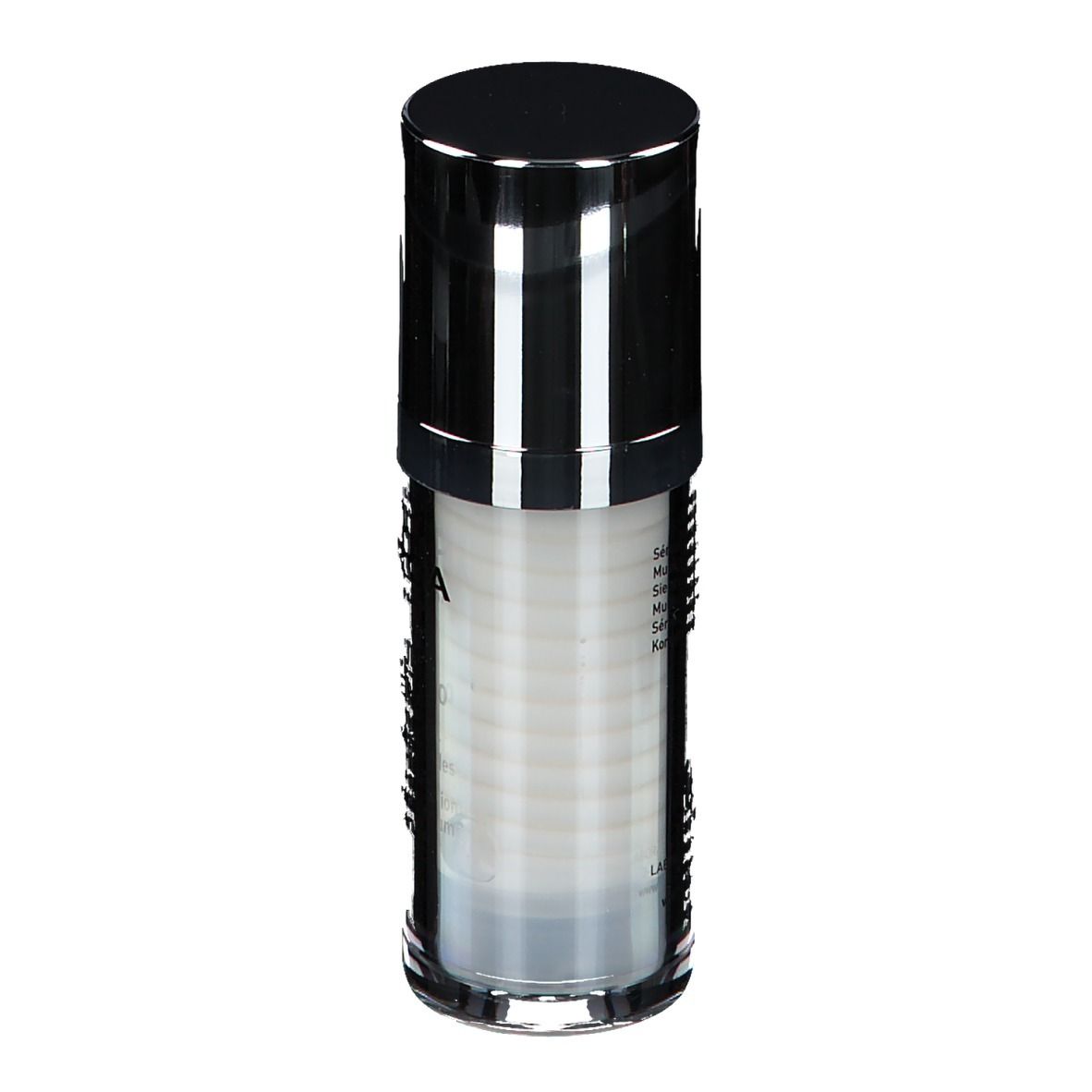 Sérum Filorga Time-Zero. Flacon cylindrique avec bouchon noir. Texte sur le flacon visible.