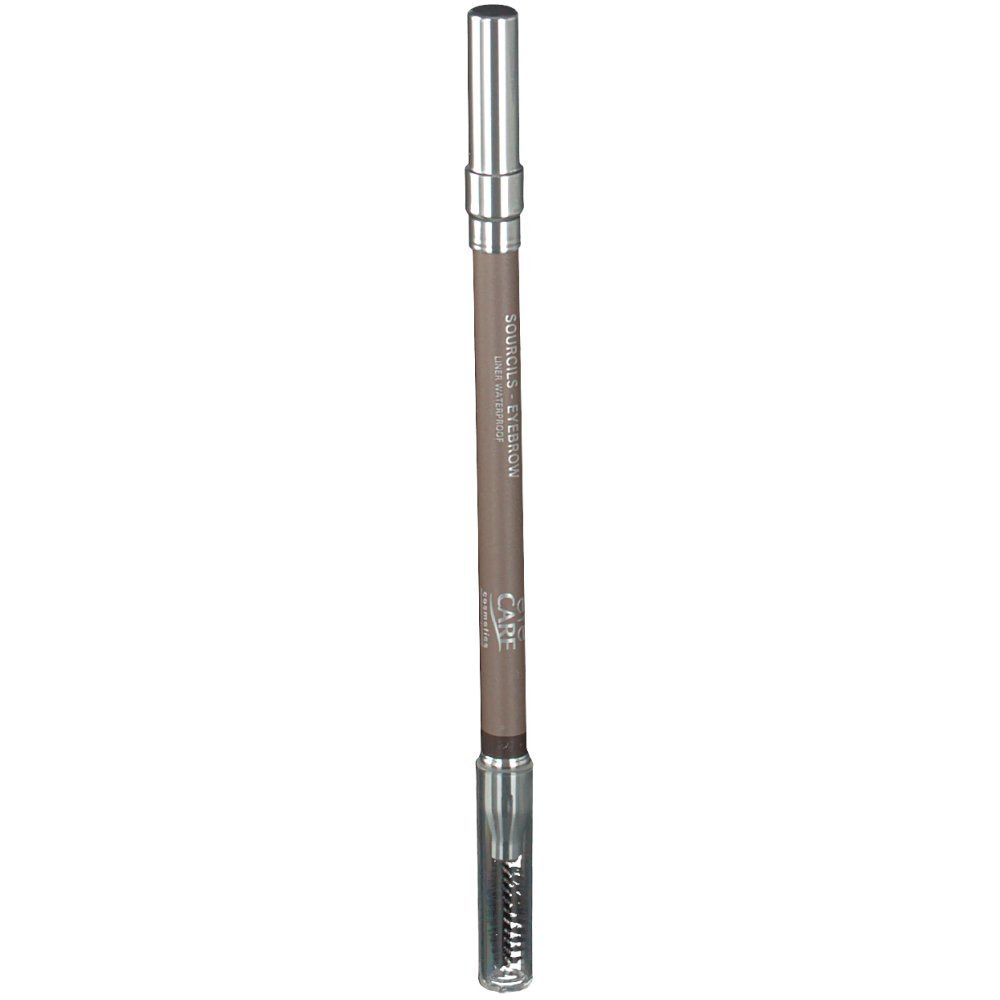 Doppel-Augenbrauenstift. Auf einer Seite Mine, auf der anderen Bürste. Aufschrift: Eye Care Sourcils Eyebrow Liner Waterproof.