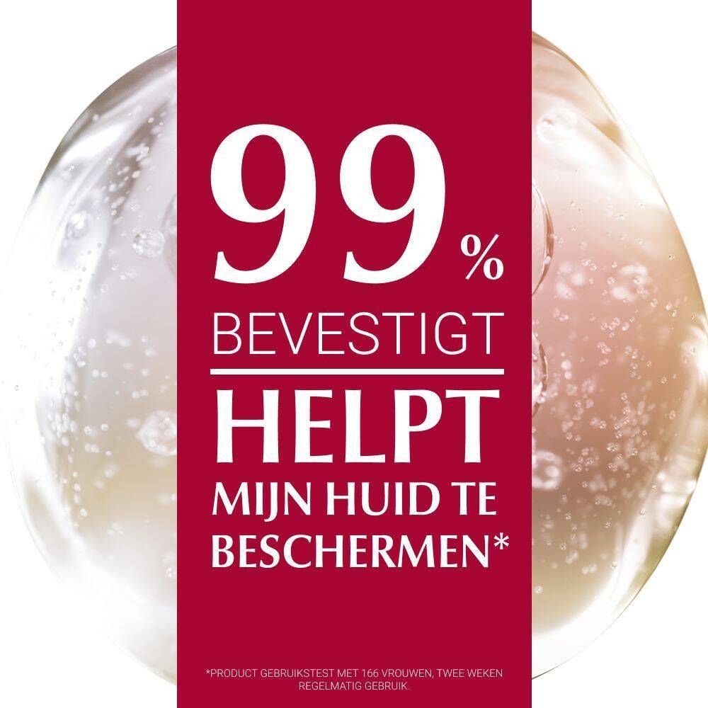 Tekst: 99% bevestigt, helpt mijn huid te beschermen.