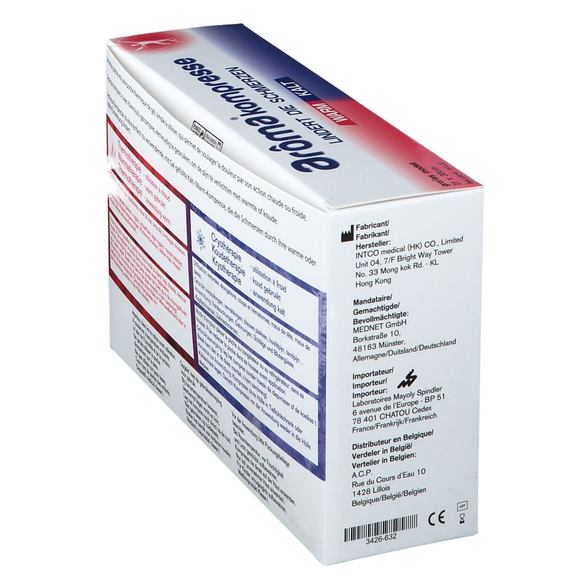 Verpackung, schräg. Produktname, Text und Herstellerinformationen. Größe 21x30cm.