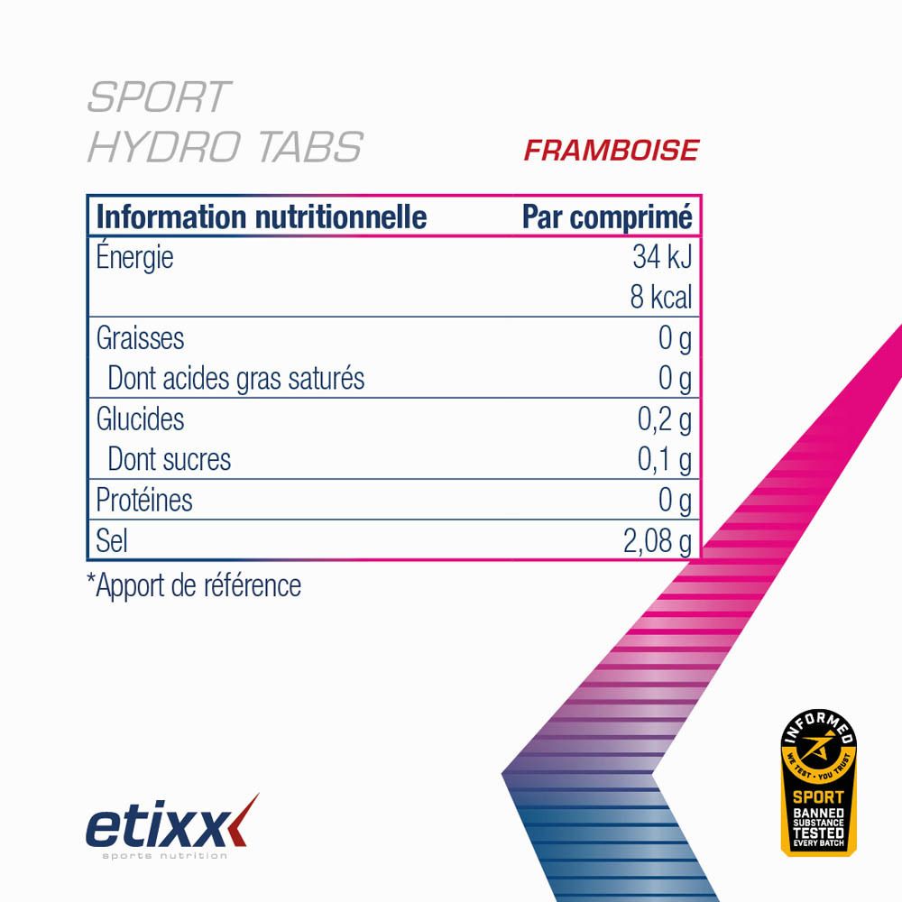 Femme assise sur une installation sportive. Elle tient une bouteille avec le logo "etixx". Texte sur les minéraux.