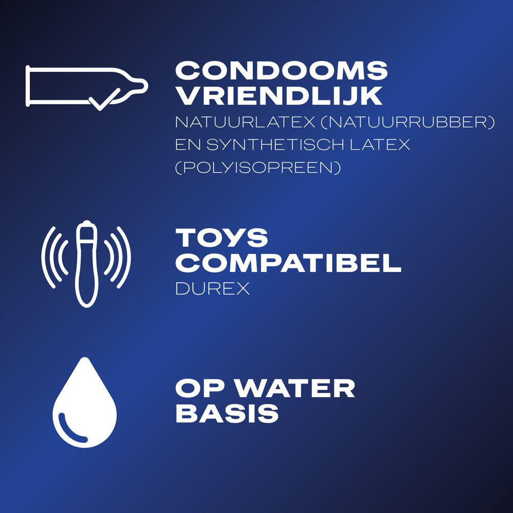 Condooms van natuur- en synthetische latex, op waterbasis.