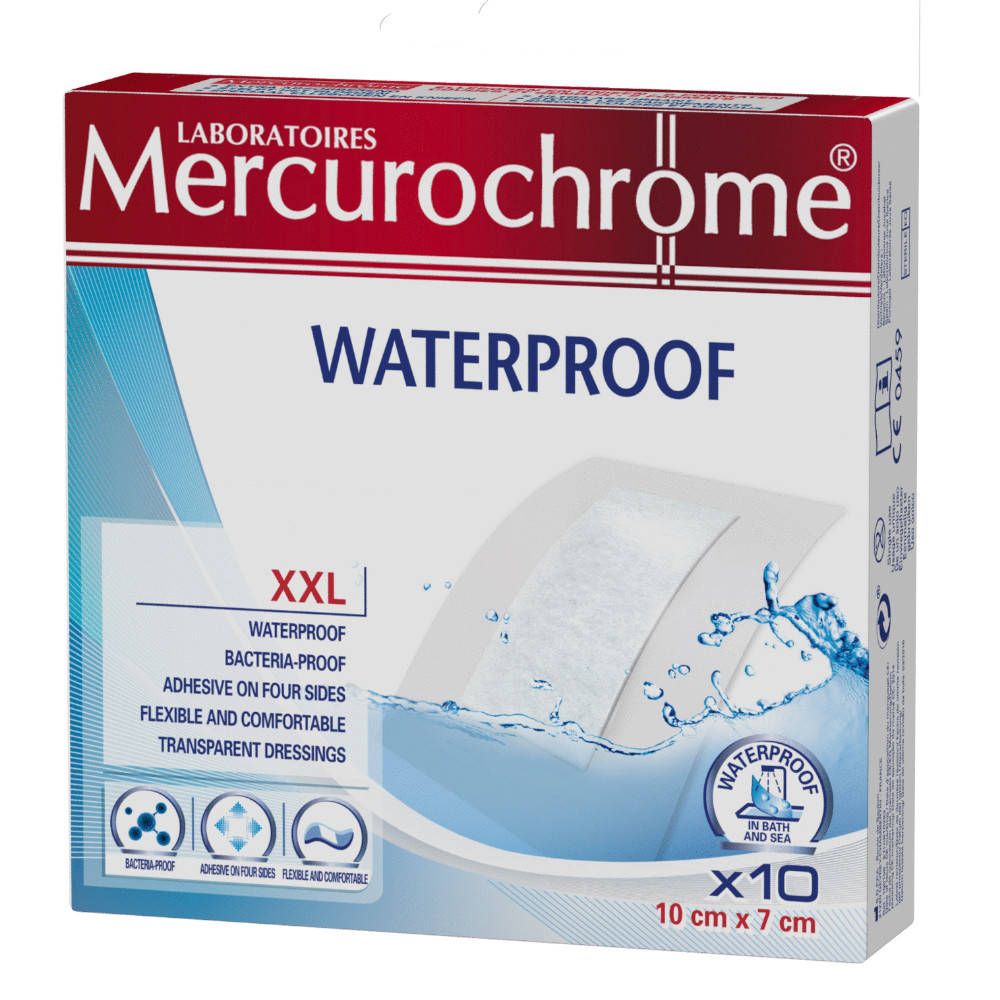 Mercurochrome® Pansements XXL Waterproof 10 cm x 7 cm