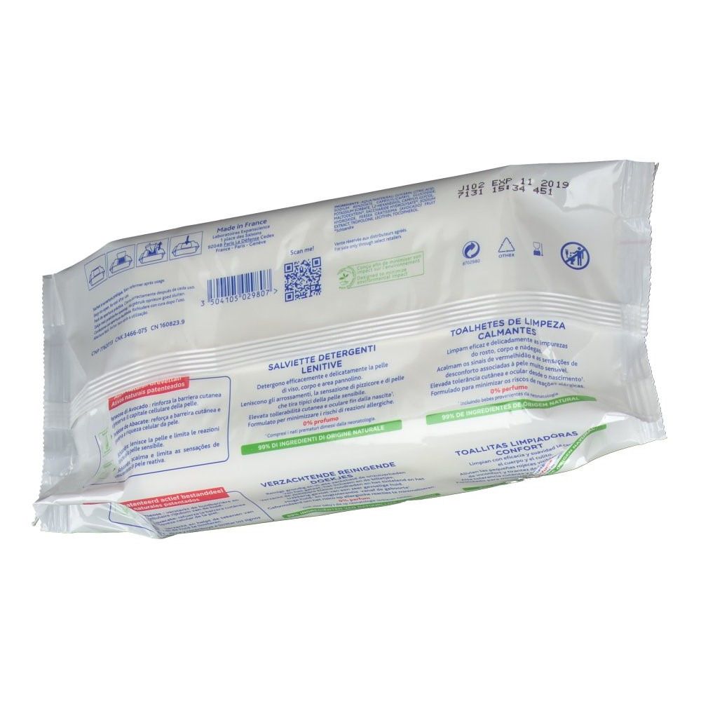 MUSTELA Salviette Acqua Compostabili 60 Pezzi