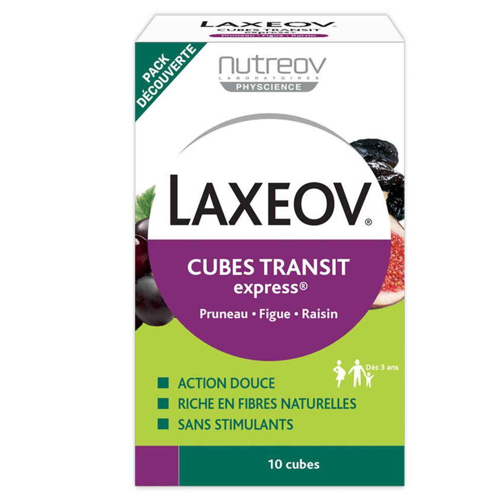Laxeov® Cubes Transit express® Pruneau Figue Raisin