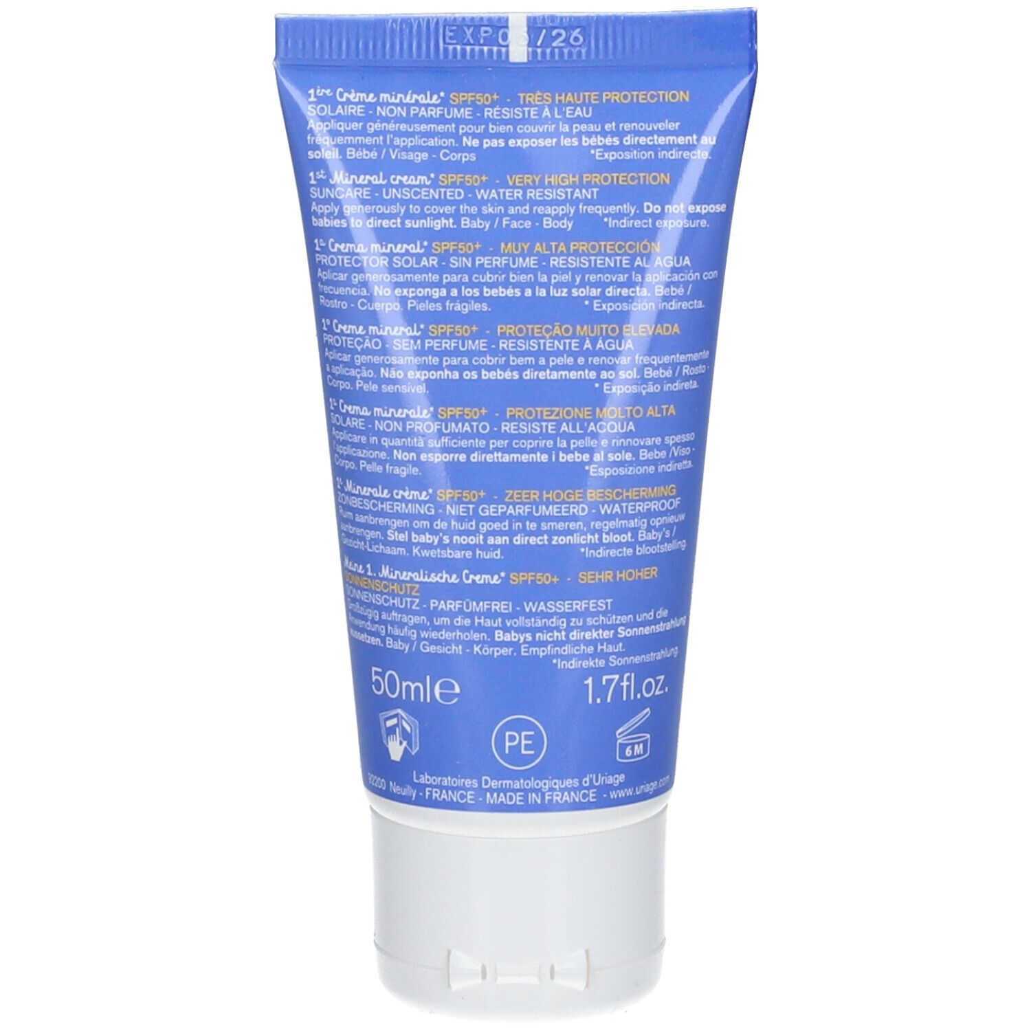 Uriage Baby 1. Mineral-Creme SPF50++