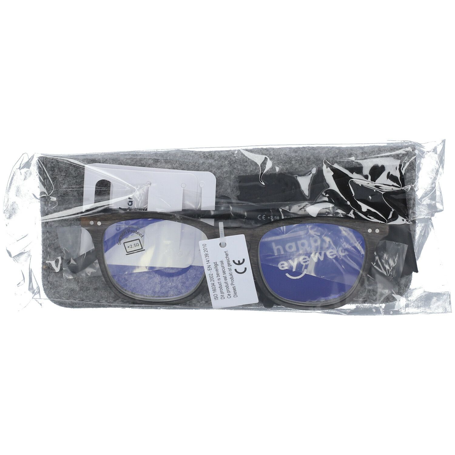 pharmaGLASSES® VisionBlue Pc02 Brun +2.50