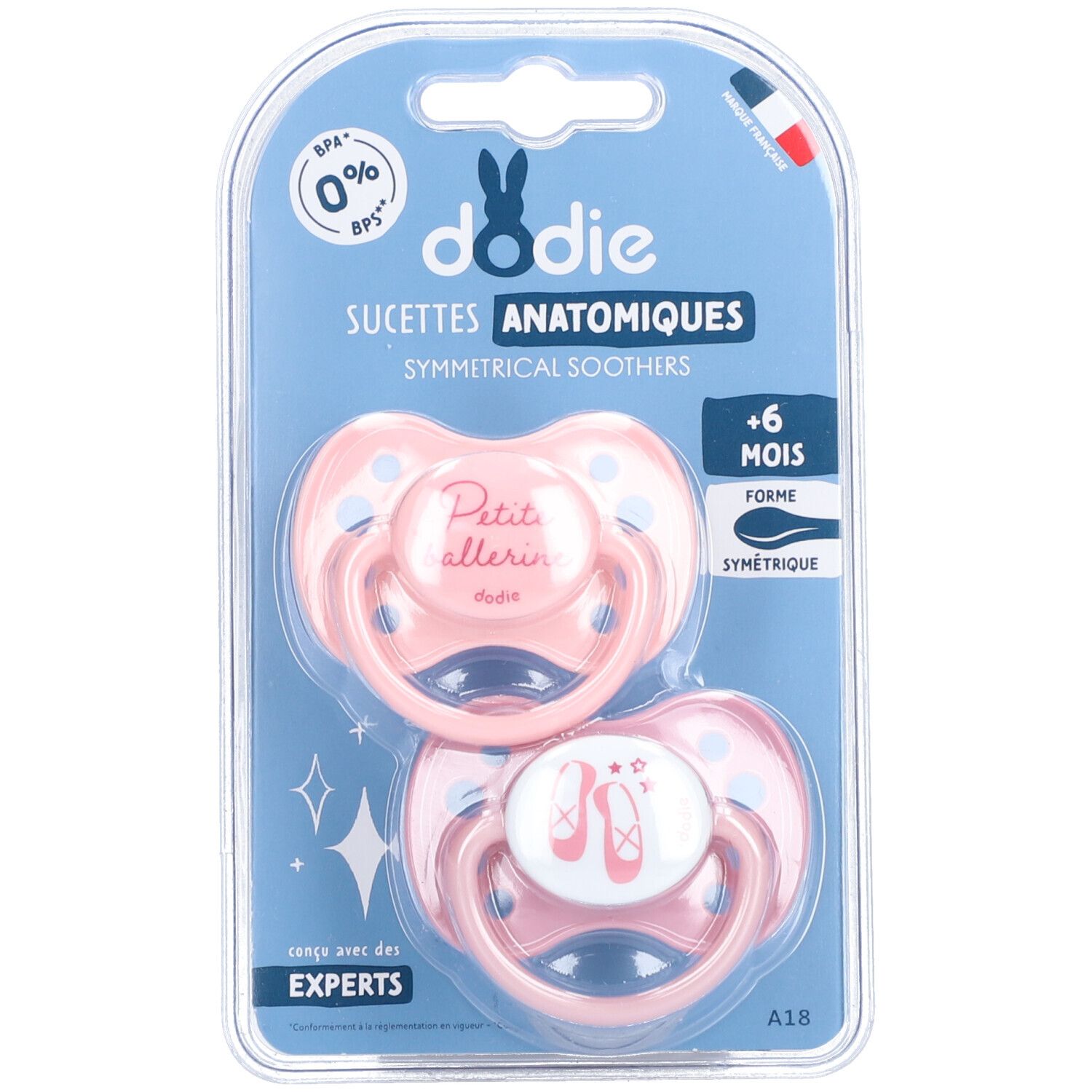 dodie® Duo sucettes +6 mois Motiv  Duo (Couleur non sélectionnable)