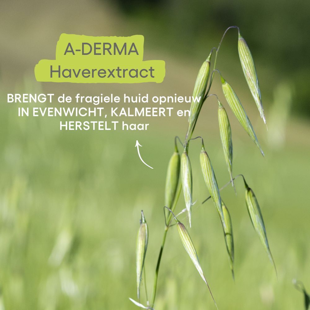 A-Derma EXOMEGA CONTROL doucheolie, fles. Nederlandse tekst en logo's.