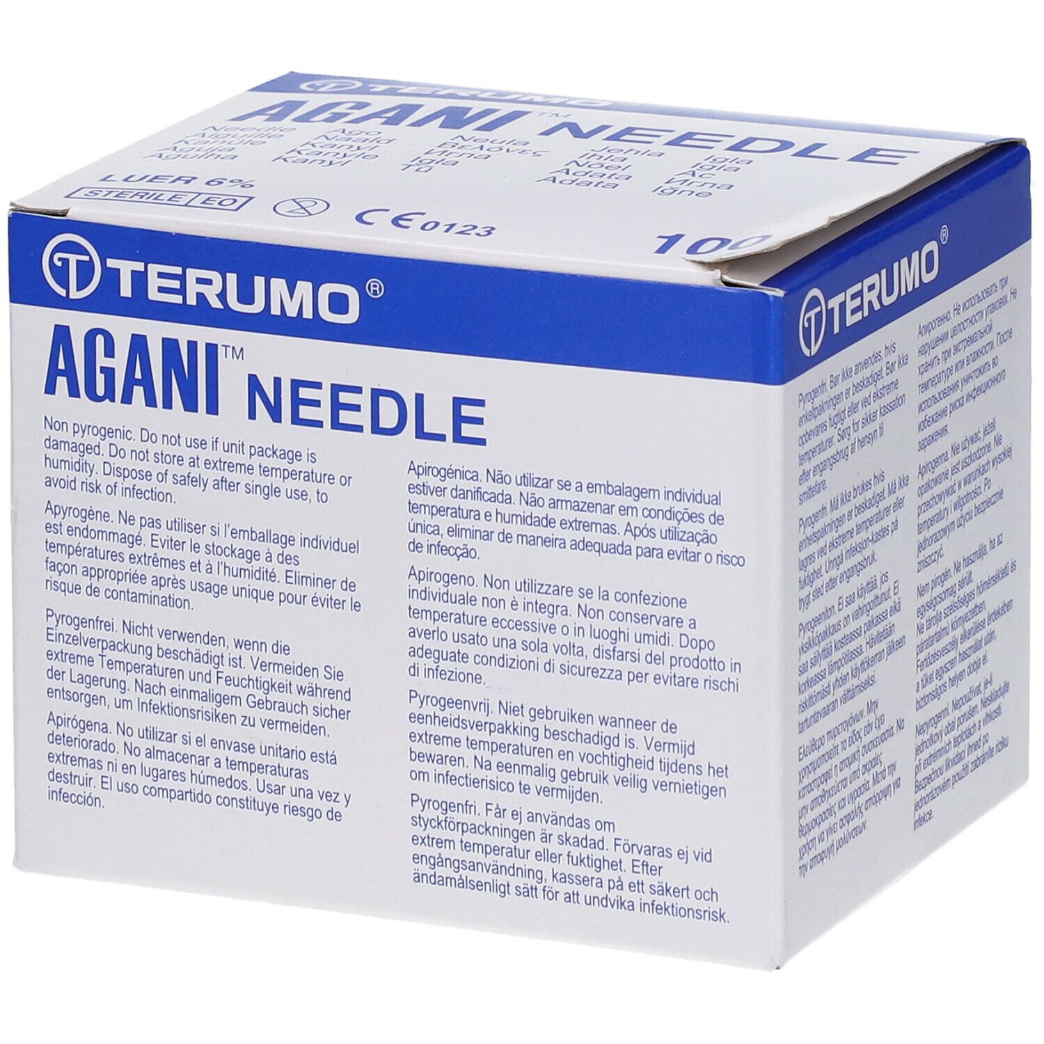 Terumo® Agani™ Aiguilles 27G x 5/8 RB (0,4 x 16 mm)